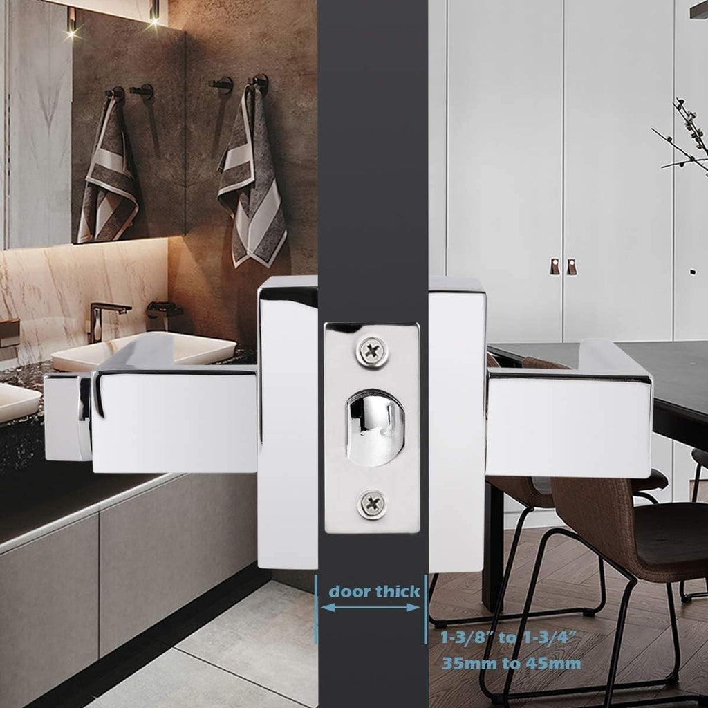 Polished Chrome Square Privacy Levers 5 Pack Z88812