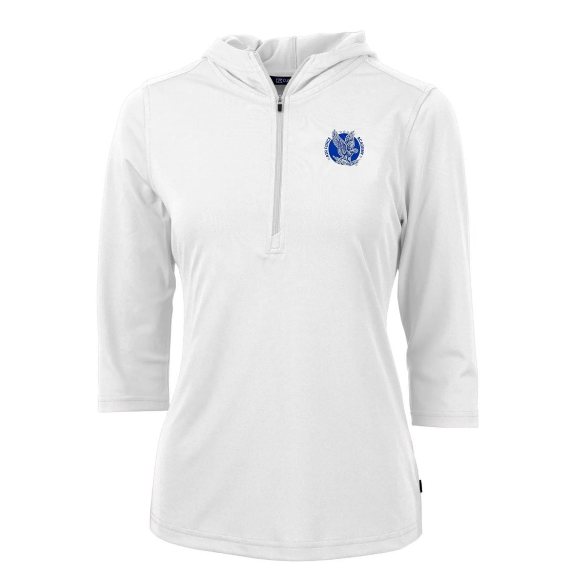White Half-Zip Pullover Hoodie C2459