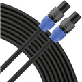 12g Speaker Cable Speakon to 50 ft Black Q5856