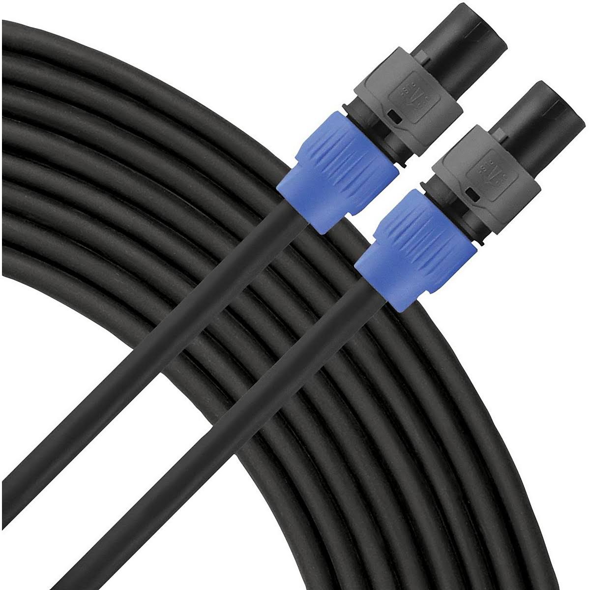 12g Speaker Cable Speakon to 50 ft Black Q5856