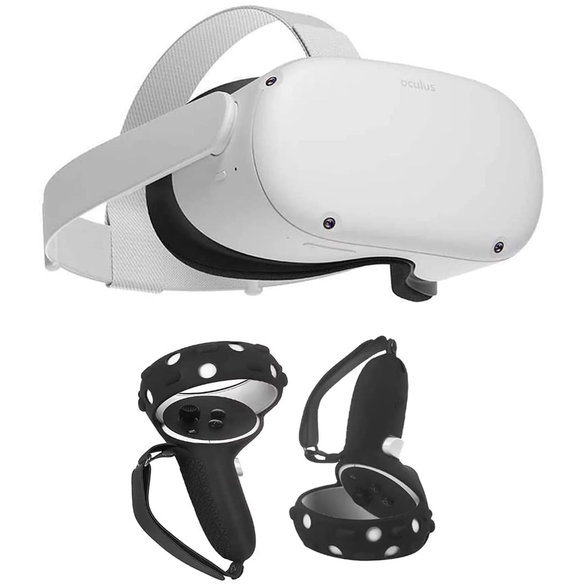 256GB Virtual Reality Gaming Headset Bundle with Silicone Controller Grip Cover T58979