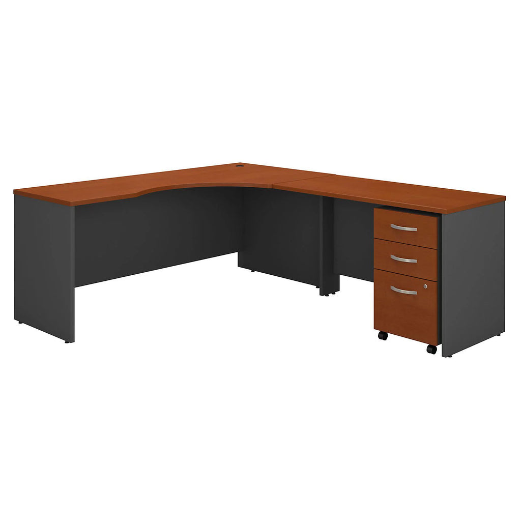 72 in. Corner Desk with Return & Mobile File Cabinet H851