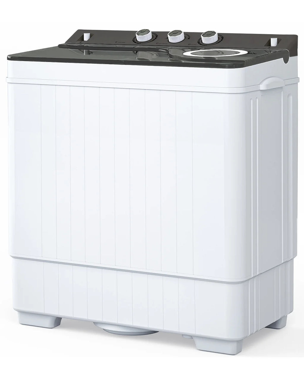 Semi-automatic Twin Tub Washing Machine, 26Lbs, White & Grey C69841