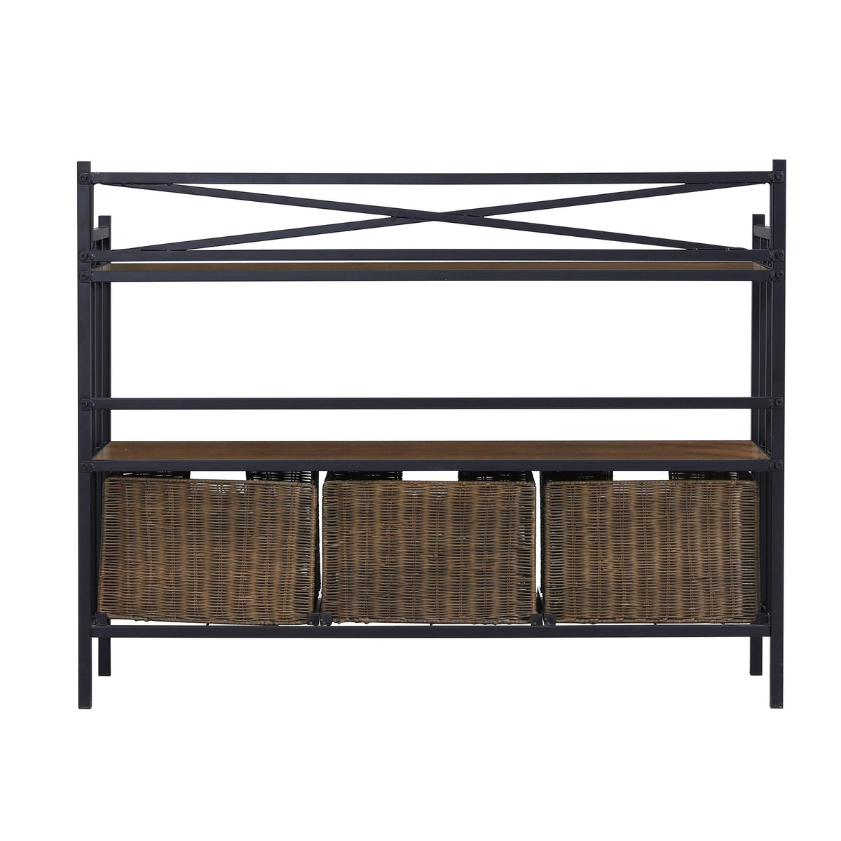 Rustic Brown Bakers Rack B84607