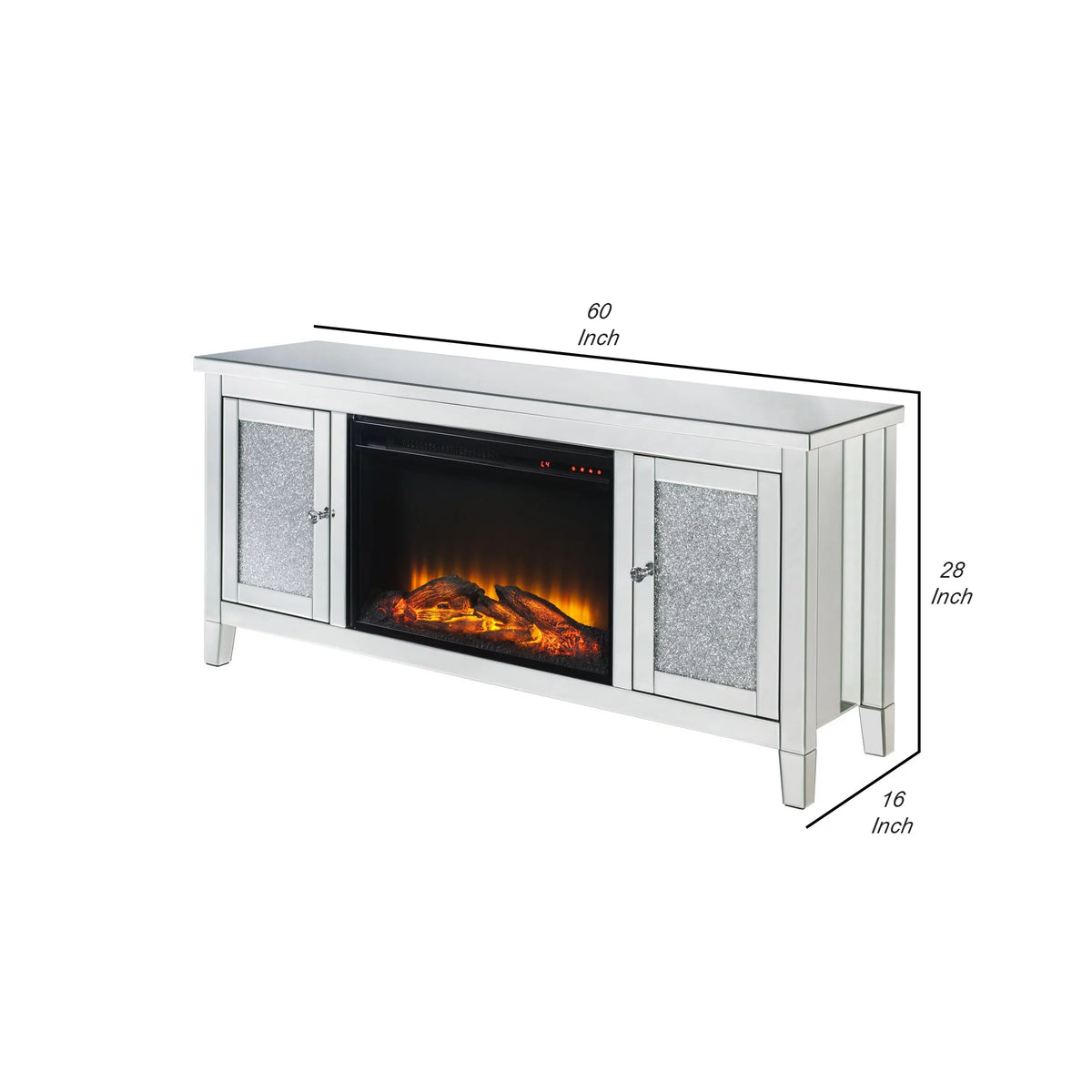Electric Fireplace TV Stand with Mirror Panel G800575