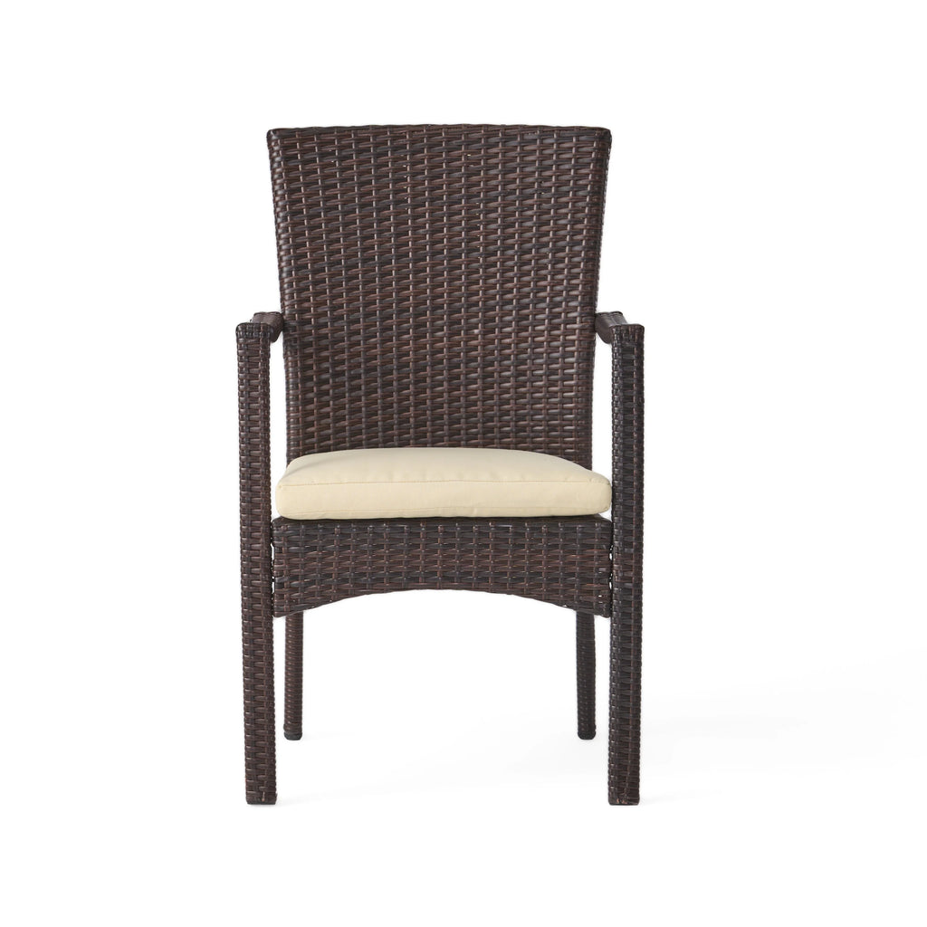 Multibrown Wicker Dining Chair (Set of 2) W74932