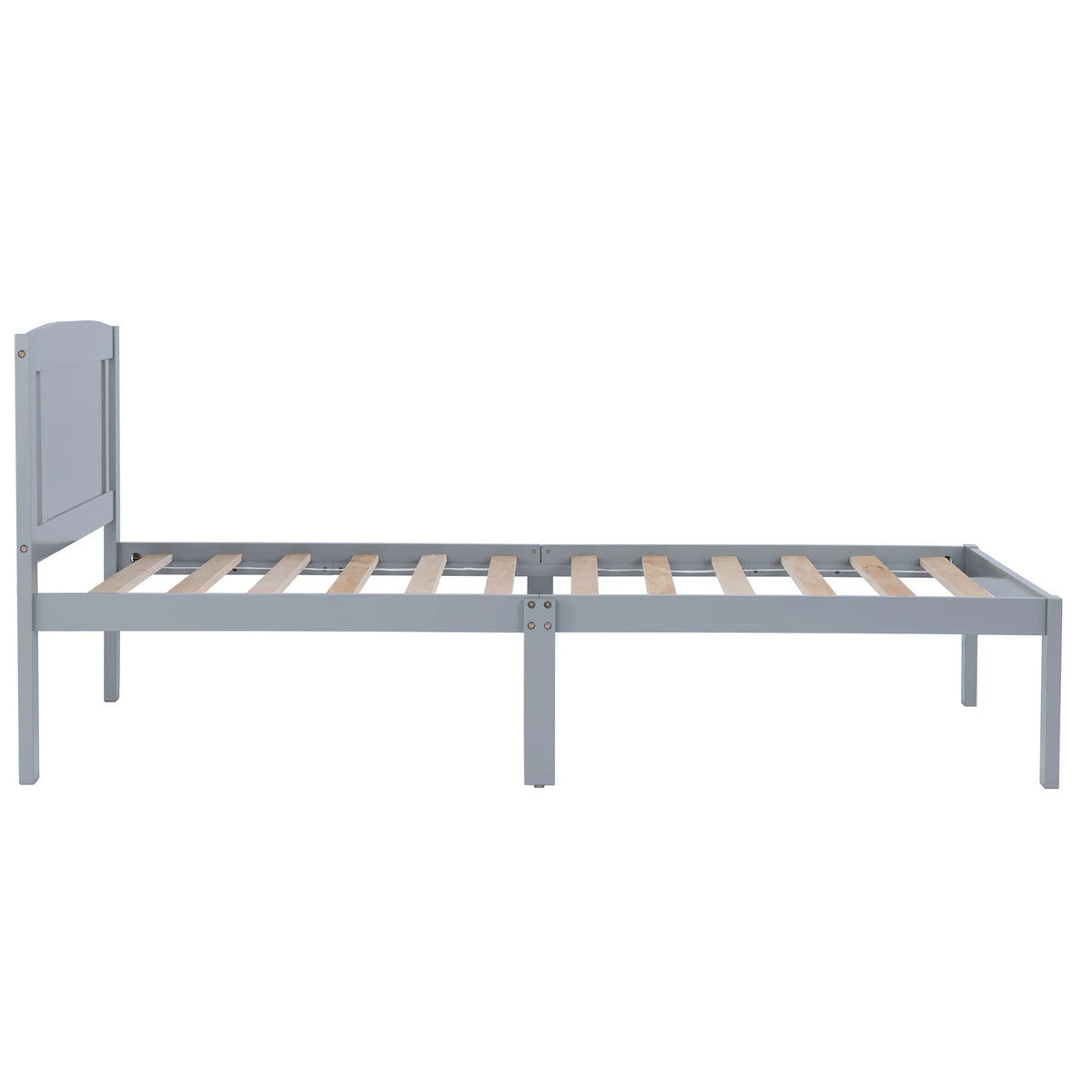 Twin Size Wood Platform Bed with Headboard R343118