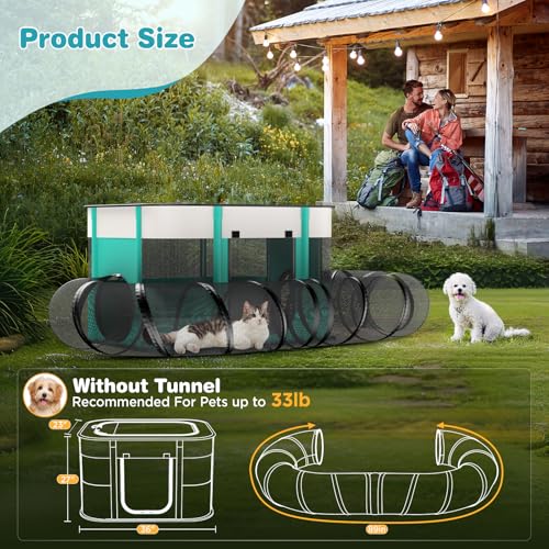Outdoor Cat Enclosure with Tunnel I277
