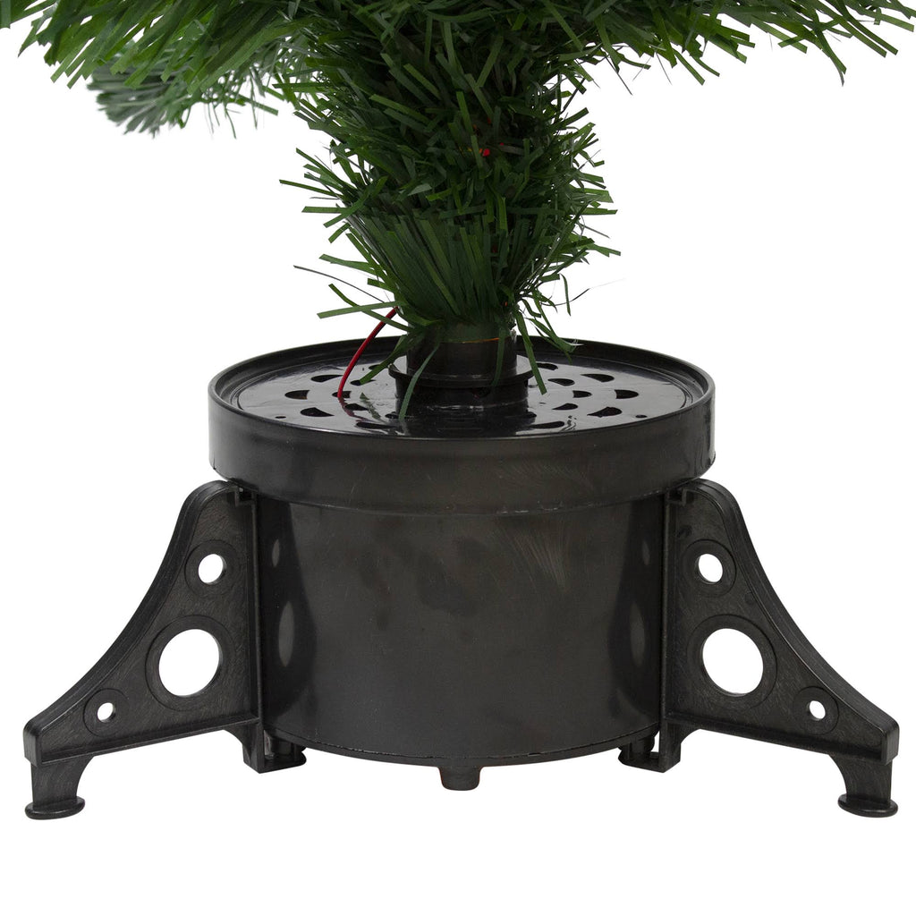 Pre-Lit Color Changing Fiber Optic Artificial Christmas Tree with Snowflakes C6054